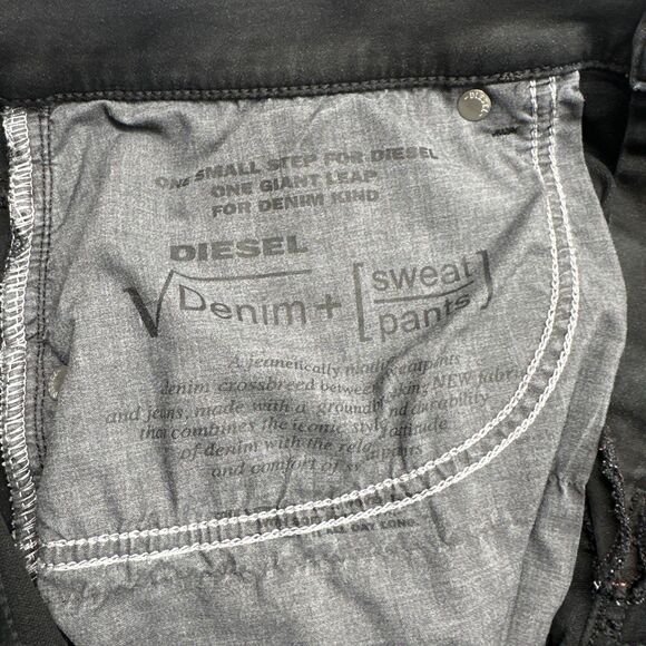 Diesel D-STRUKT Stretch Slim Straight Jeans Womens 36" Black Denim - Picture 4 of 10